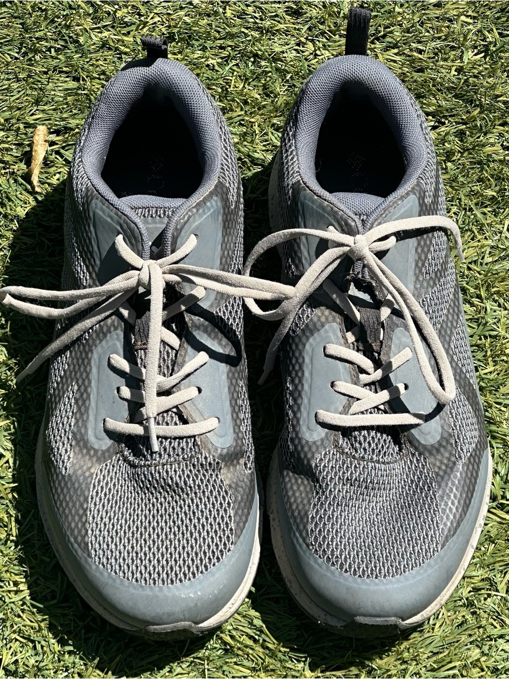 Women’s Gray Athletic Mesh Sneakers - Comfortable Everyday Running Shoes